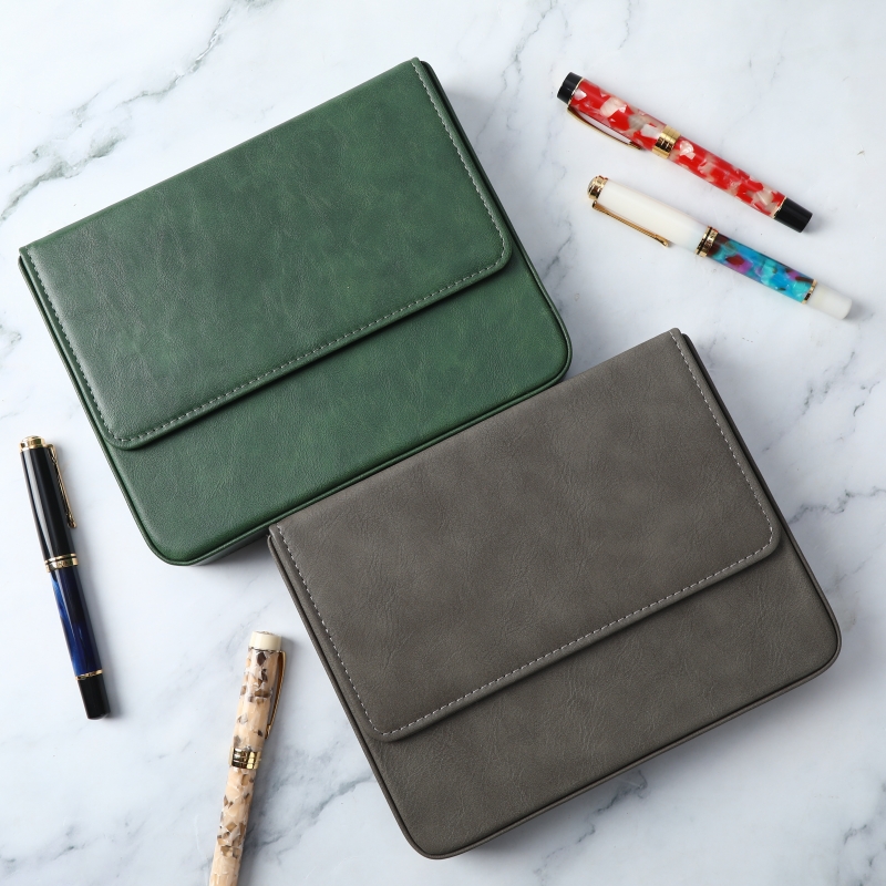 Leather Fountain Pen Case 3 Slots Pouch - Luksusowe etui na długopisy ze skóry