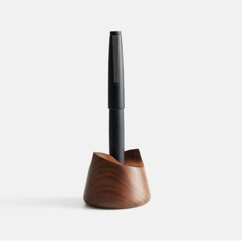Wooden Fountain Pen Desk Stand Holder - Stojak na pióra wieczne z drewna