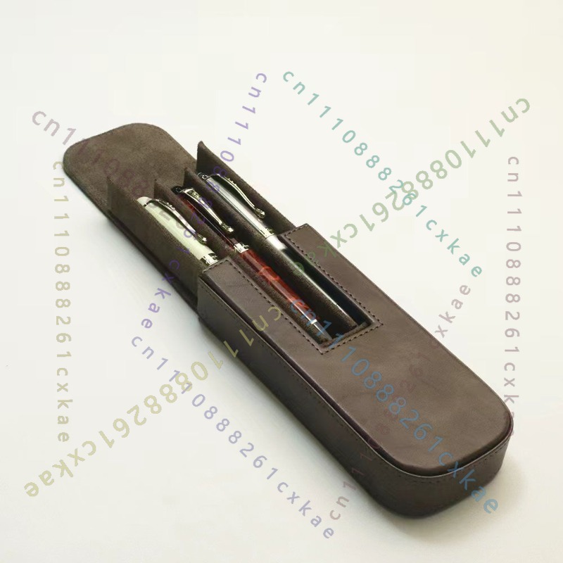 Leather Fountain Pen Case 3 Slots Pouch - Etui na długopisy z 3 przegródkami,
