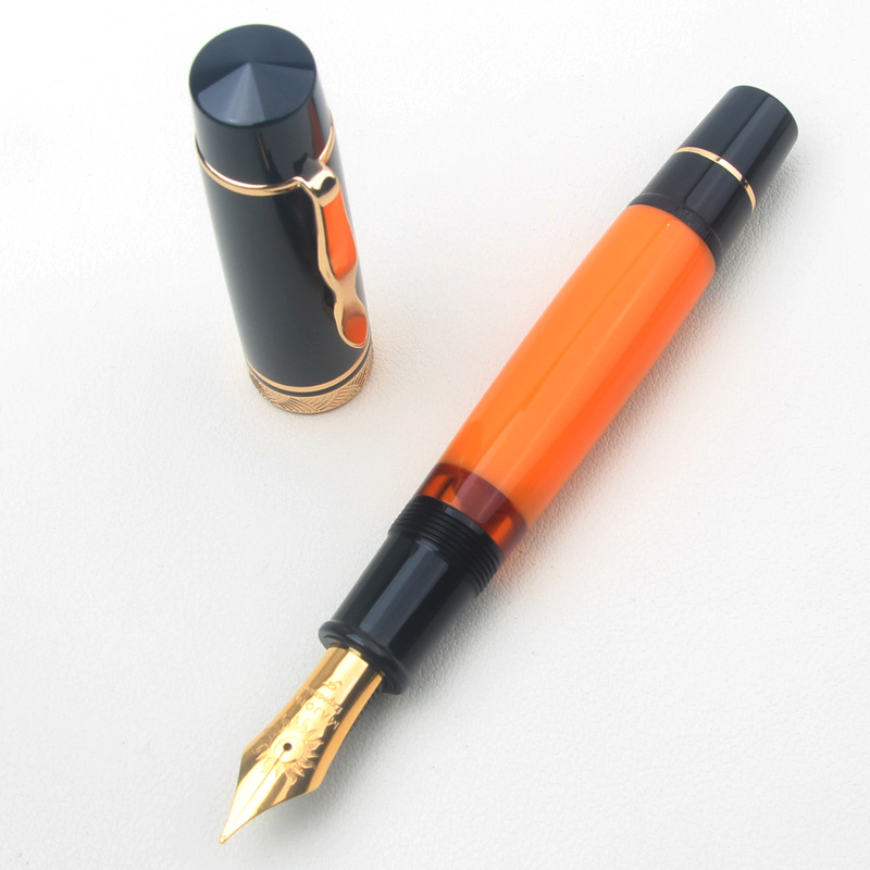 Fountain Pen Piston Filler Large Ink - Pióro wieczne MAJOHN P139 Vintage, całe