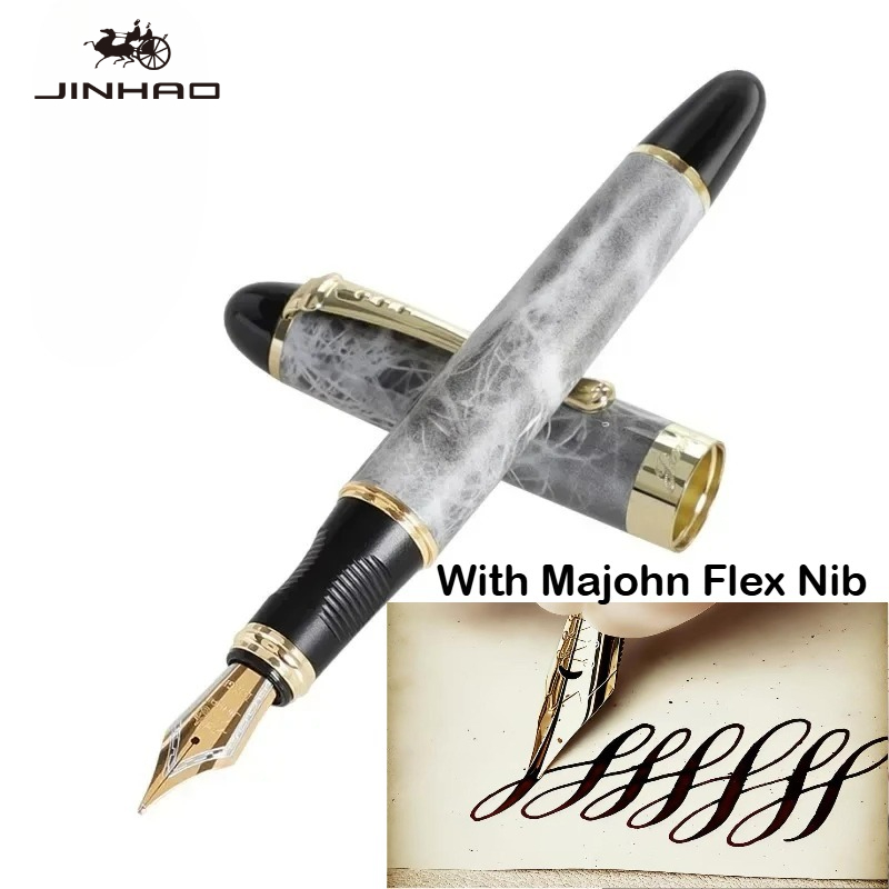 Fountain Pen Calligraphy Flex Nib - JINHAO X450 z stalówką Majohn Flex,