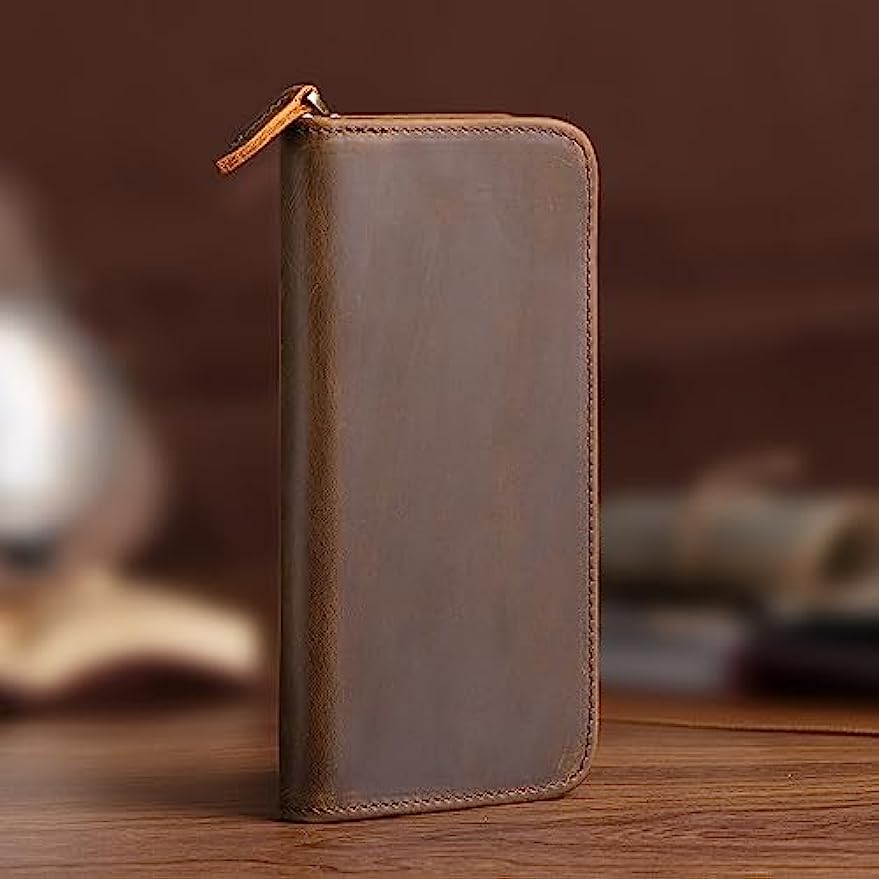 Leather Fountain Pen Case 3 Slots Pouch - Etui do wiecznego pióra skórzana Asvine