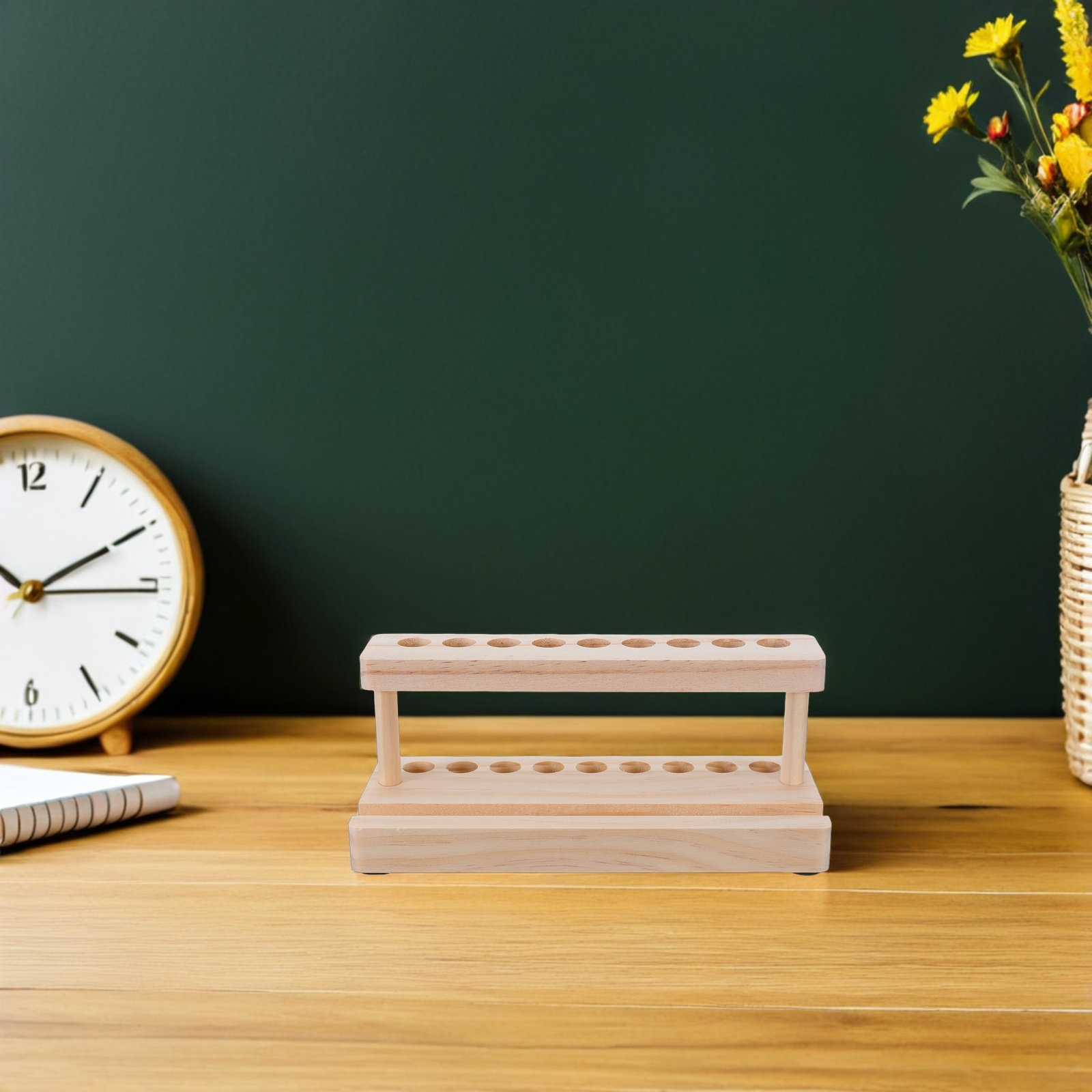 Drewniany stojak na telefon z  – Wooden Fountain Pen Desk Stand Holder recenzja i cena