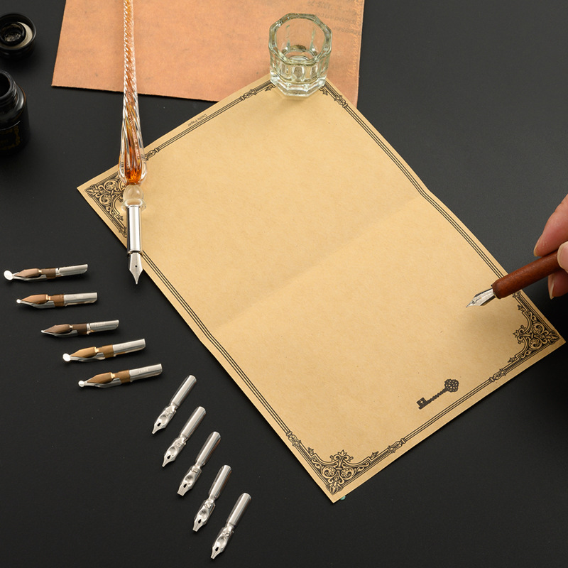 Zestawy do kaligrafii z pióram – Glass Dip Pen Calligraphy Ink Set recenzja i cena