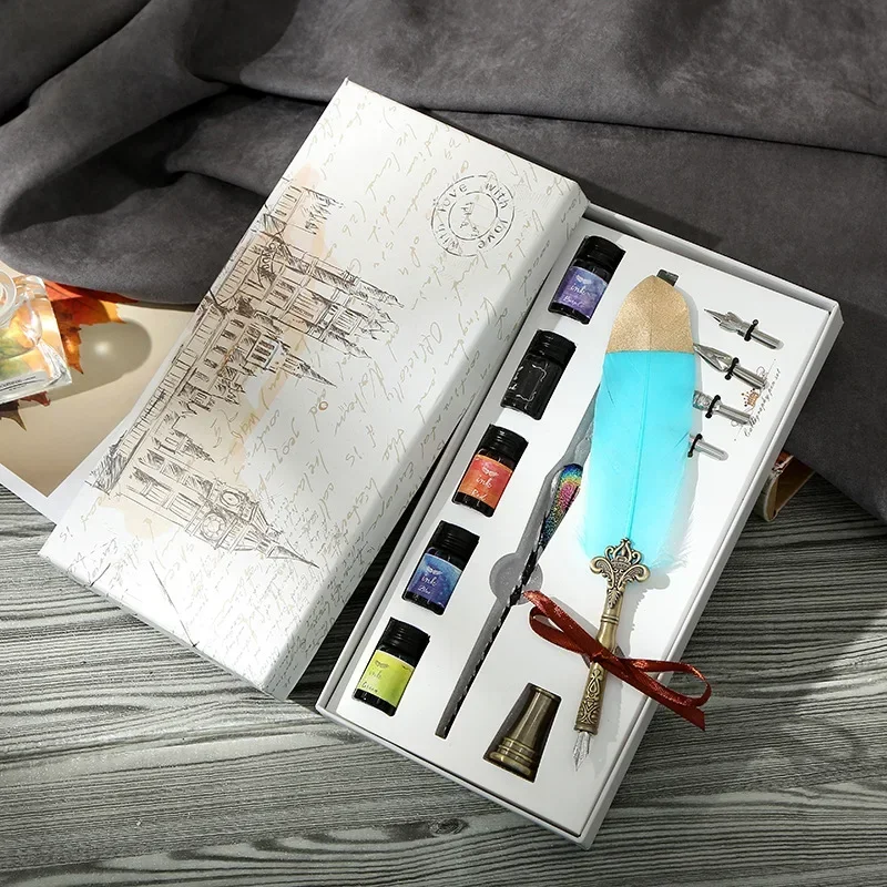 1 szt. szklany długopis z tusz – Glass Dip Pen Calligraphy Ink Set recenzja i cena