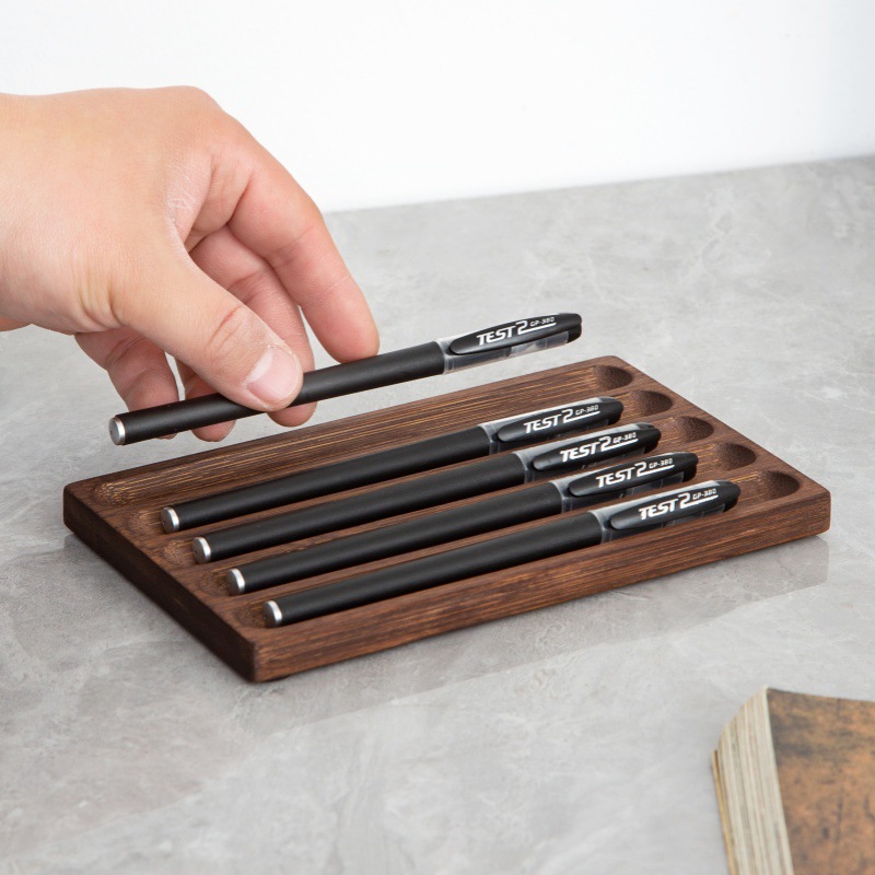 Stojak na długopisy, drewniany – Wooden Fountain Pen Desk Stand Holder recenzja i cena