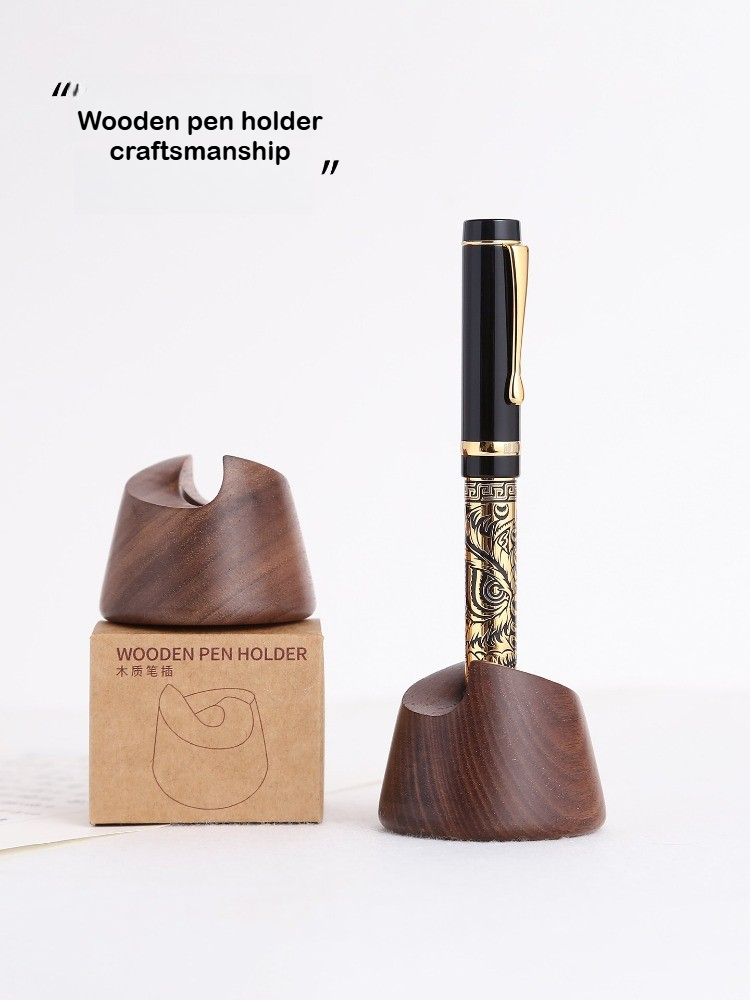 Stojak na długopisy z drewna o – Wooden Fountain Pen Desk Stand Holder recenzja i cena