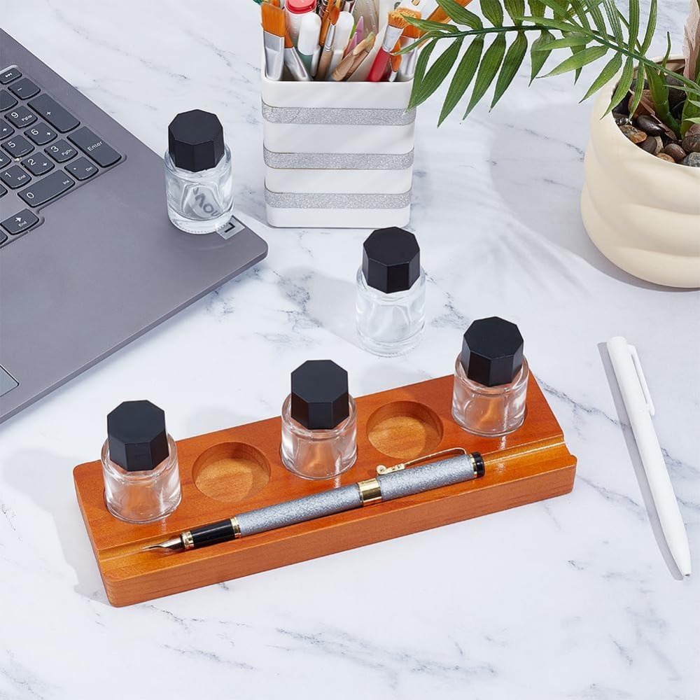 Zestaw 5 drewnianych podstawek – Wooden Fountain Pen Desk Stand Holder recenzja i cena