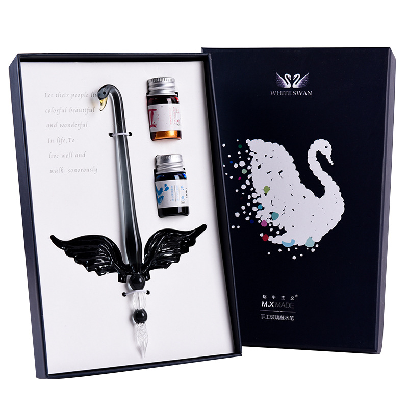 Kreatywny zestaw ręcznie wykon – Glass Dip Pen Calligraphy Ink Set recenzja i cena