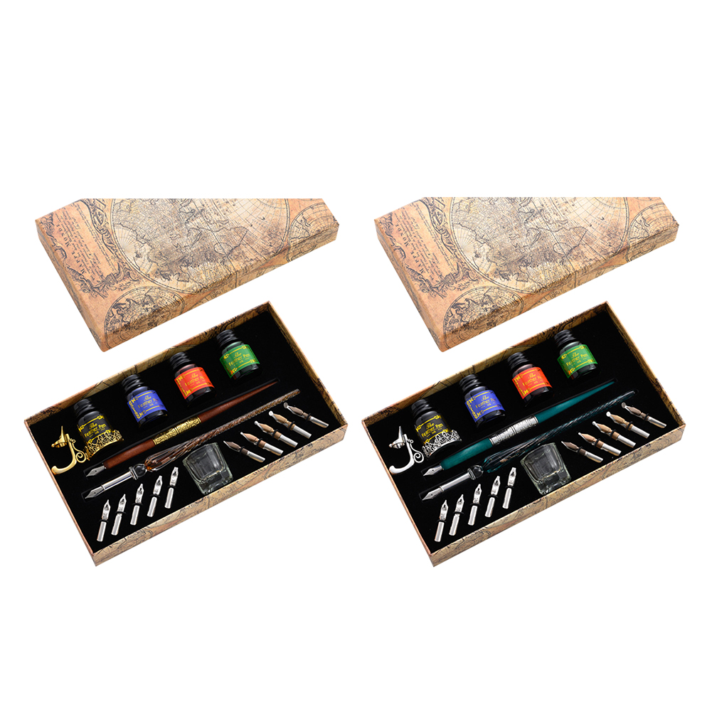 Europejski pióro wieczne z kie – Glass Dip Pen Calligraphy Ink Set recenzja i cena