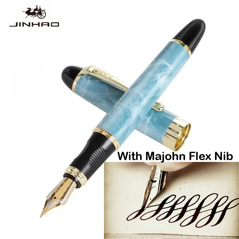 JINHAO X450 z stalówką Majohn  – Fountain Pen Calligraphy Flex Nib recenzja i cena
